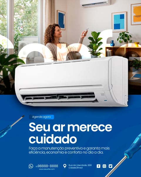 MANUTENÇÃO DE AR CONDICIONADO SOCIAL MEDIA PSD EDITÁVEL 1