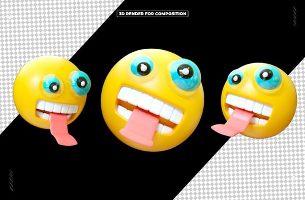 PACOTE 3D EMOJI REDES SOCIAIS OPÇÕES