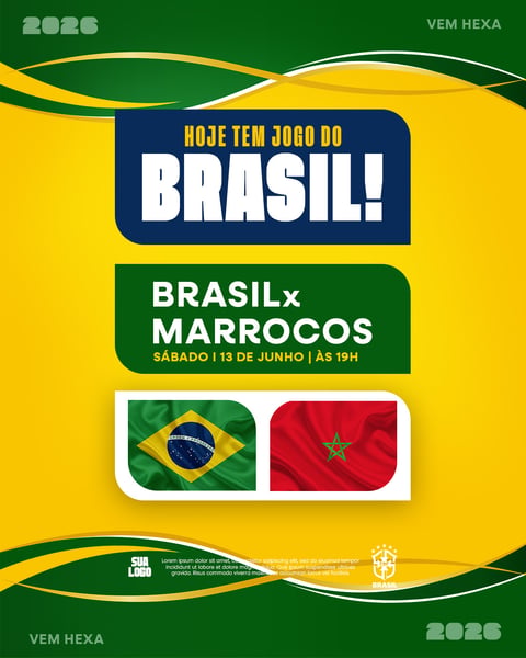 FLYER FUTEBOL BRASIL X MARROCOS PSD EDITÁVEL 5