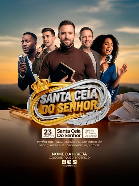 POST FLYER IGREJA CULTO GOSPEL SOCIAL MEDIA PSD EDITÁVEL 05