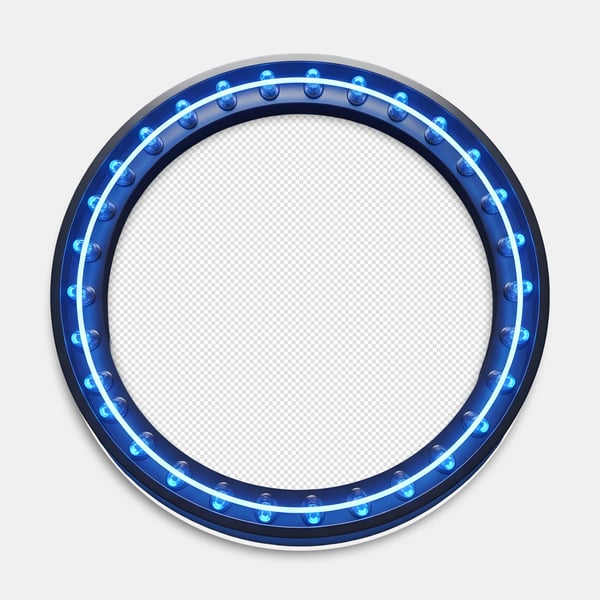 Fundo circular com luzes neon 04