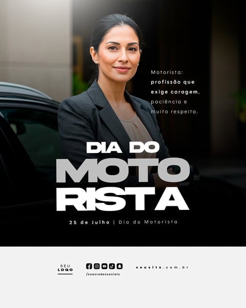 DIA DO MOTORISTA 25 DE JULHO SOCIAL MEDIA PSD EDITÁVEL FEED 1