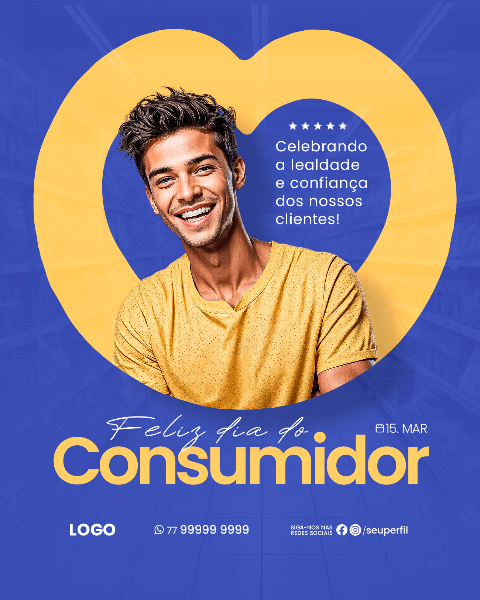 15 DE MARÇO - DIA DO CONSUMIDOR SOCIAL MEDIA AZUL
