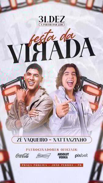 FLYER PSD ANO NOVO EVENTO STORIES FESTA DA VIRADA