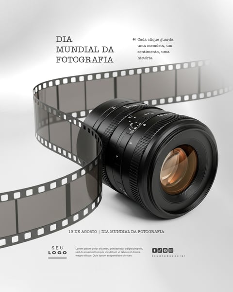 DIA MUNDIAL DA FOTOGRAFIA 19 DE AGOSTO SOCIAL MEDIA PSD EDITÁVEL 5