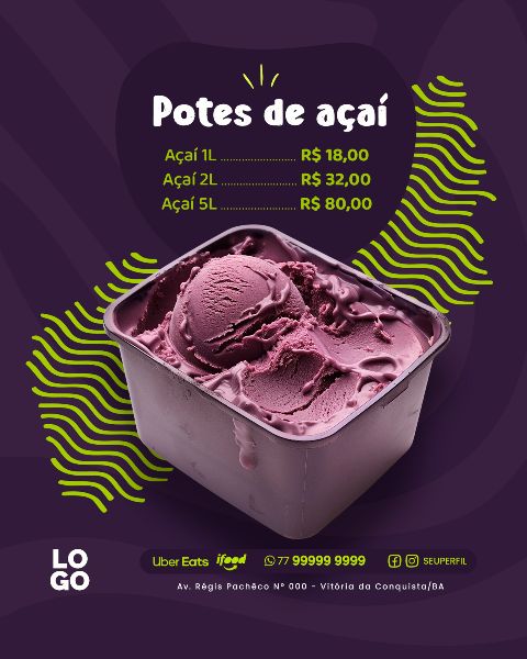 SOCIAL MEDIA -  AÇAÍ - AÇAITERIA