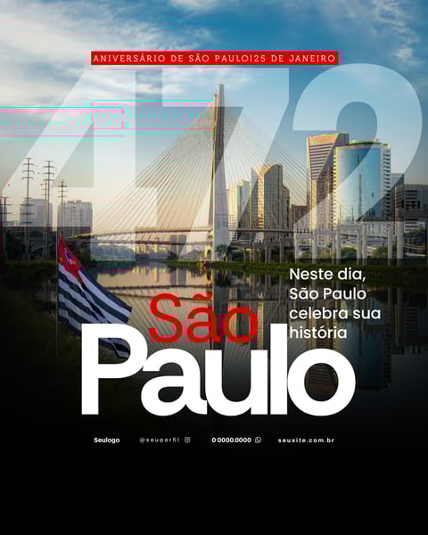 ANIVERSÁRIO DE SÃO PAULO FLYER PSD 4