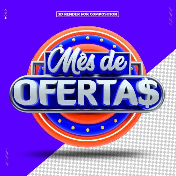 SELO 3D MÊS DE OFERTAS