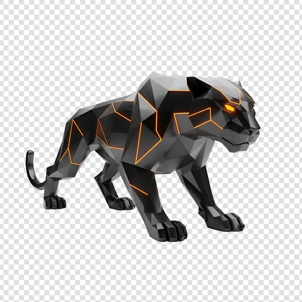 PANTERA NEGRA METALICA, FUTURISTA COM LUZES NEON (2)