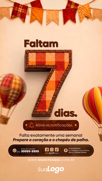 STORY FESTA JUNINA SÃO JOÃO SOCIAL MEDIA TEMPLATE PSD EDITÁVEL 20