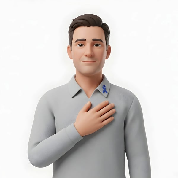 SÍMBOLO MASCULINO AZUL BRILHANTE SAÚDE