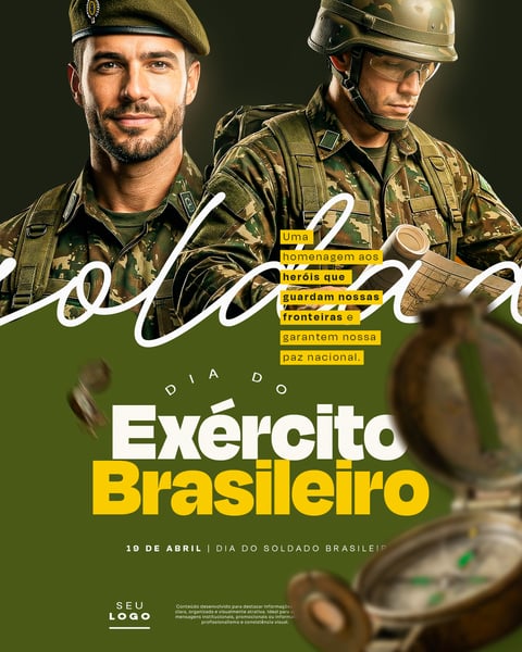 DIA DO EXÉRCITO BRASILEIRO 19 DE ABRIL SOCIAL MEDIA PSD EDITÁVEL 3