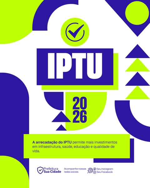 Social Media IPTU 2026 Prefeitura