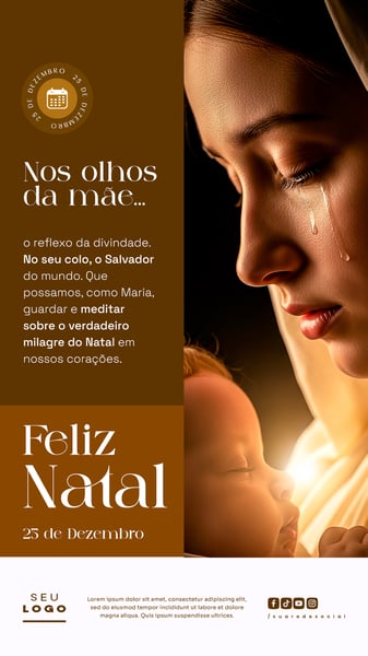 FELIZ NATAL CRISTÃO RELIGIOSO 25 DE DEZEMBRO STORY SOCIAL MEDIA PSD EDITÁVEL 5