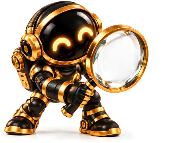 ROBÔ DETETIVE COM LUPA TRANSPARENTE