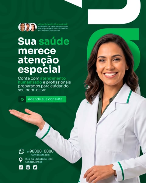 CLÍNICA MÉDICA SOCIAL MEDIA PSD EDITÁVEL