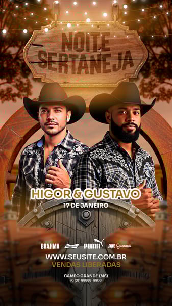 FLYER EVENTO SHOW NOITE SERTANEJA PSD STORY 62