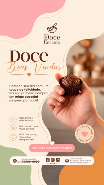 STORY DOCERIA CONFEITARIA SOCIAL MEDIA TEMPLATE PSD EDITÁVEL 01