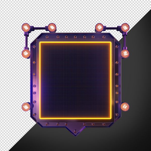 ELEMENTO 3D DE FESTA METAL NEON