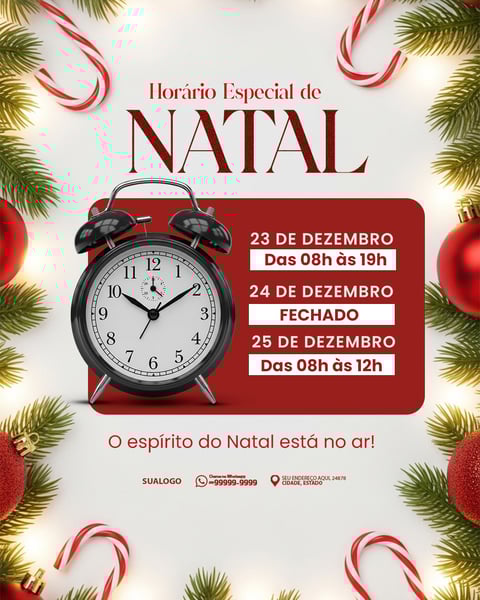 ATENÇÃO HORÁRIO ESPECIAL DE NATAL 5