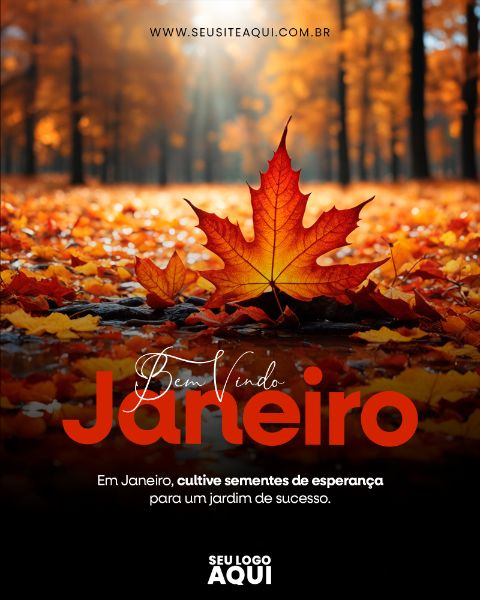 FEED | BEM VINDO JANEIRO | FÉRIAS | INÍCIO DE UM ANO NOVO | PSD EDITÁVEL