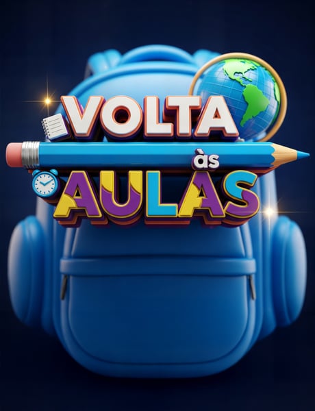 SELO 3D PARA CAMPANHA PUBLICITARIA PARA ESCOLAS, VOLTA AS AULAS-16