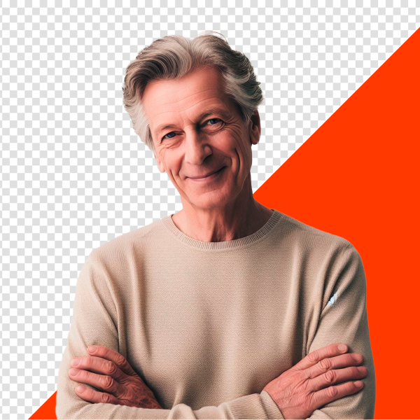 VELHO DE BRAÇOS CRUZADOS