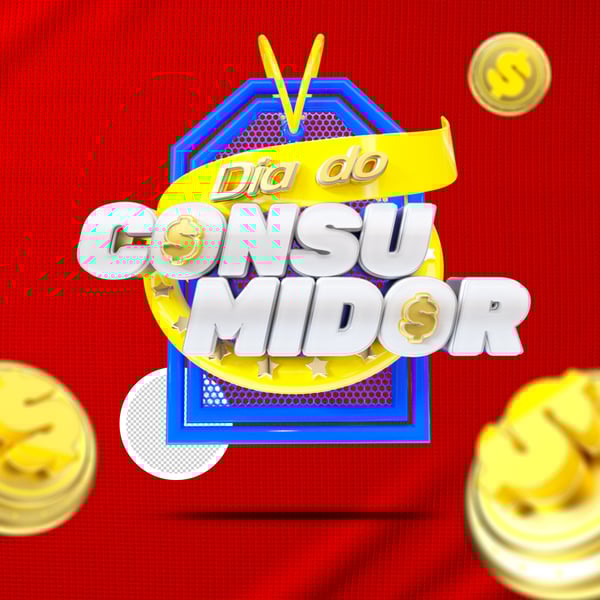 SELO 3D DIA DO CONSUMIDOR REDES SOCIAIS