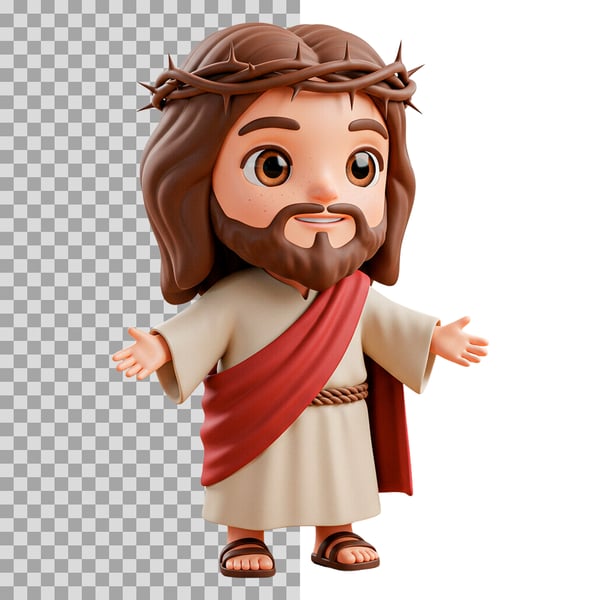 RXK MASCOTE 3D - JESUS PNG TRANSPARENTE 1