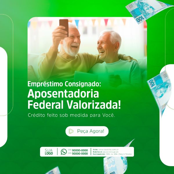 EMPRÉSTIMO CONSIGNADO SIAPE FEDERAL SERVIDOR INATIVO SOCIAL MEDIA POST FEED