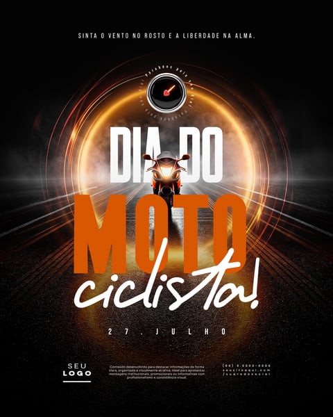 DIA DO MOTOCICLISTA 27 DE JULHO SOCIAL MEDIA PSD EDITÁVEL 3