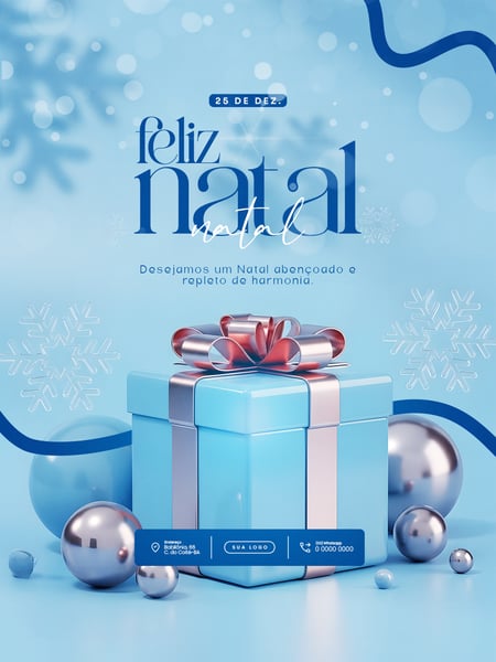 FELIZ NATAL 25 DE DEZEMBRO SOCIAL MEDIA PSD EDITÁVEL 1