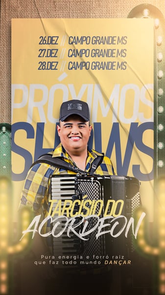 FLYER EVENTO SHOW TARCÍSIO DO ACORDEON PSD STORY
