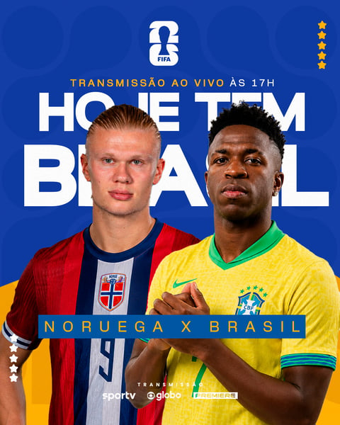 BRASIL X NORUEGA FUTEBOL PSD EDITÁVEL