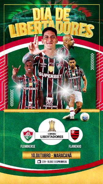 FLYER ESPORTIVO DIA DE LIBERTADORES FLUMINENSE STORIES