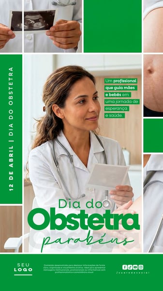 DIA DO OBSTETRA 12 DE ABRIL STORY SOCIAL MEDIA PSD EDITÁVEL 2