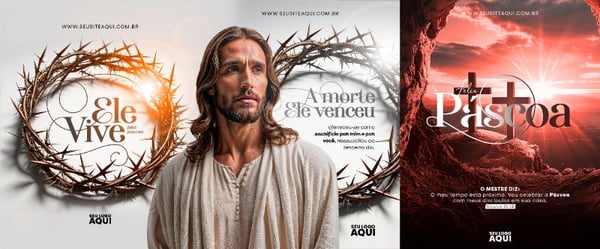 CARROSSEL FEED - PÁSCOA | JESUS | PSD EDITÁVEL