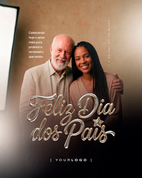 FELIZ DIA DOS PAIS AMOR MAIS PURO SOCIAL MEDIA PSD EDITÁVEL