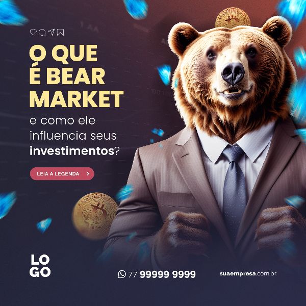 O QUE É BEAR MARKET - SOCIAL MEDIA CRIPTOMOEDAS