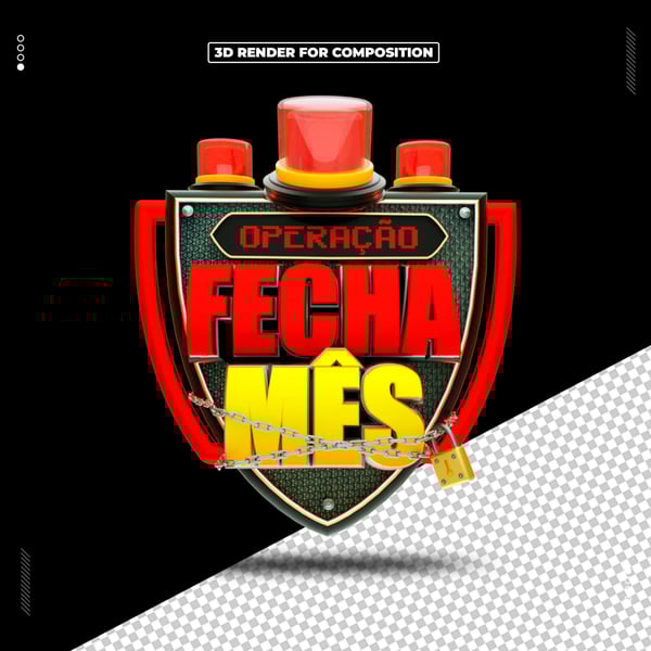 SELO 3D OPERAÇÃO FECHA MÊS PARA COMPOSIÇÃO