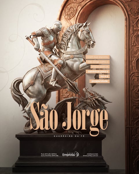 DIA DE SÃO JORGE SANTO GUERREIRO 23 DE ABRIL SOCIAL MEDIA PSD EDITÁVEL 1