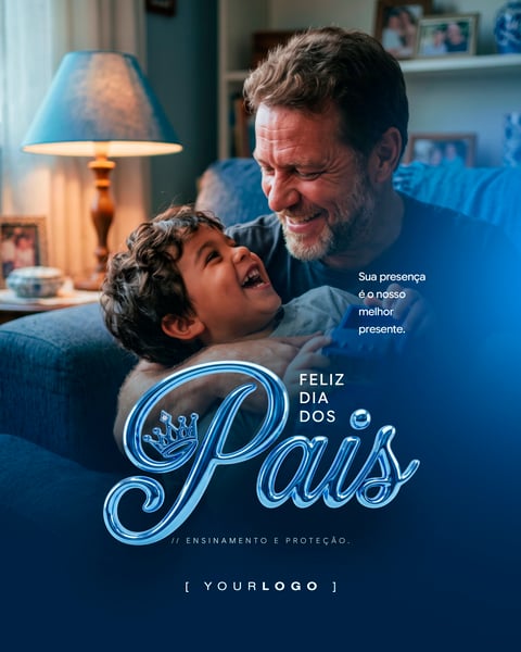 FELIZ DIA DOS PAIS MELHOR PRESENTE SOCIAL MEDIA PSD EDITÁVEL