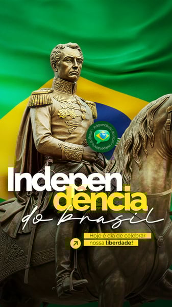 DIA DA INDEPENDÊNCIA DO BRASIL 07 DE SETEMBRO SOCIAL MEDIA PSD EDITÁVEL