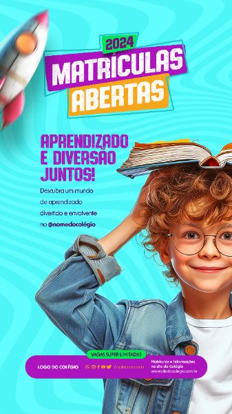 STORY - CAMPANHA - VOLTA ÀS AULAS 2024 - APRENDIZADO E DIVERSÃO JUNTOS