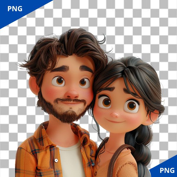 CASAL DE NAMORADOS  3D