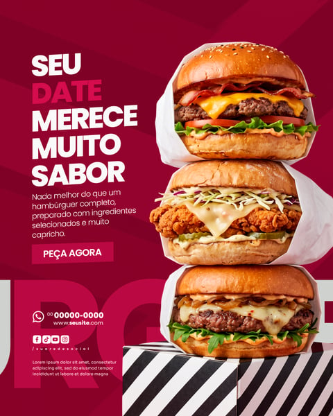 HAMBURGUERIA SOCIAL MEDIA PSD EDITÁVEL 4