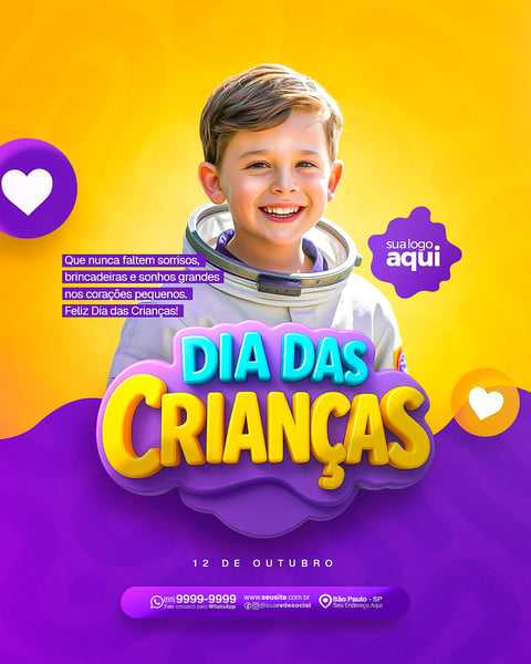 SOCIAL MEDIA DIA DAS CRIANÇAS PSD EDITÁVEL 2