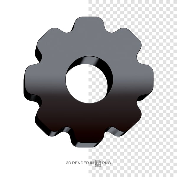 ELEMENTO 3D RENDER ENGRENAGEM ALTA DEFINIÇÃO 2