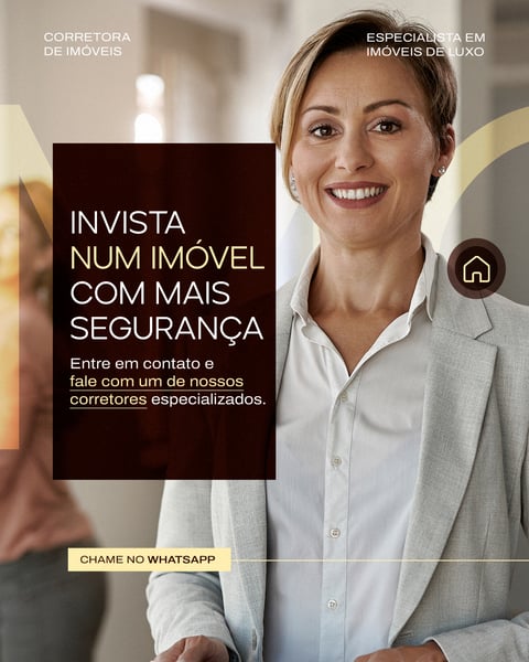 CORRETORA DE IMÓVEIS INVISTA NUM IMÓVEL SOCIAL MEDIA PSD EDITÁVEL