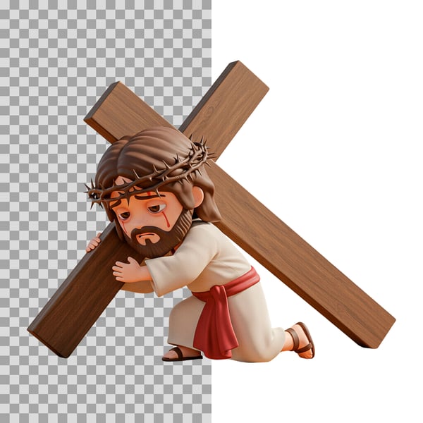 ARW MASCOTE 3D - JESUS PNG TRANSPARENTE 6
